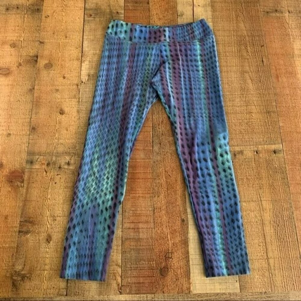 Koral active wear womens size small leopard print workout leggings in blue